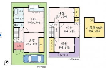 間取り図　1880万円、4LDK+S（納戸）、土地面積66.45m2、建物面積80.59m2 