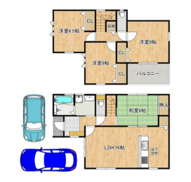 �Ԏ��}�@�i2�����j
���i3580���~�A4LDK�A�y�n�ʐ�103.34�u�A�����ʐ�98.82�u�A
�����x���n����������(^^)/