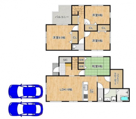 �Ԏ��}�@�i1�����j
���i3580���~�A4LDK�A�y�n�ʐ�153.96�u�A�����ʐ�108.54�u�A