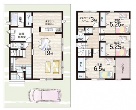 �Ԏ��}�@���i2980���~�A3LDK+S�A�y�n�ʐ�101.42�u�A�����ʐ�100.44�u