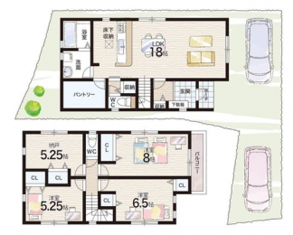 �Ԏ��}�@�i2�����j
���i3990���~�A4LDK+�p���g���[�A�y�n�ʐ�142.29�u�A�����ʐ�102.06�u