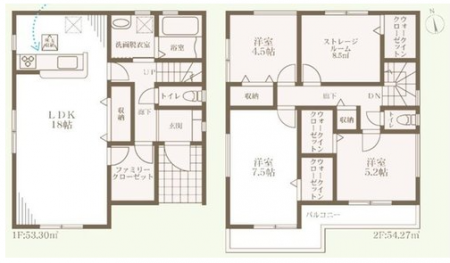 �Ԏ��}�@���i3180���~�A4LDK�A�y�n�ʐ�92.59�u�A�����ʐ�107.57�u