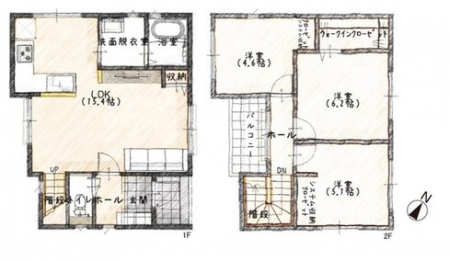 �Ԏ��}�@���i3090���~�A3LDK�A�y�n�ʐ�73.41�u�A�����ʐ�76.23�u